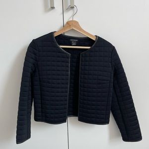 Club Monaco cropped + quilted bolero jacket.